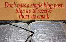 Don't miss a single post. Sign up to have them delivered to your email.