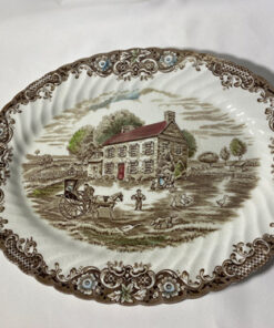 Vintage Johnson Bros Heritage Hall Oval Platter