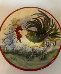 Susan Winget Le Rooster Yellow Rooster Salad Dessert Plates