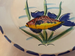 Vietri Al Mare fish plates stoneware hand painted