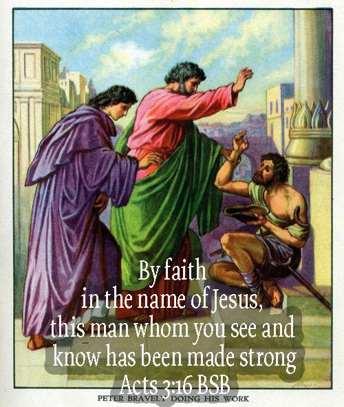 Peter John Lame man miraculous healing miracle acts 3 16