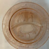 See Saw Margery Daw pink depression glass divided child plate 1930