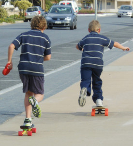 Kids on skateboards reminded me, love is patient
